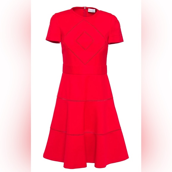 RED Valentino Dresses & Skirts - REDVALENTINO
Lattice-trimmed cotton-blend cady mini dress, size 38